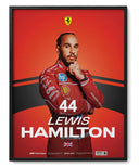 ルイス・ハミルトン スクーデリア フェラーリ HP ポスター 2025 30x40cm