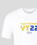 角田裕毅 オラクル レッドブル レーシング YT22 グラフィック Tシャツ ホワイト