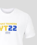 角田裕毅 オラクル レッドブル レーシング YT22 グラフィック Tシャツ ホワイト