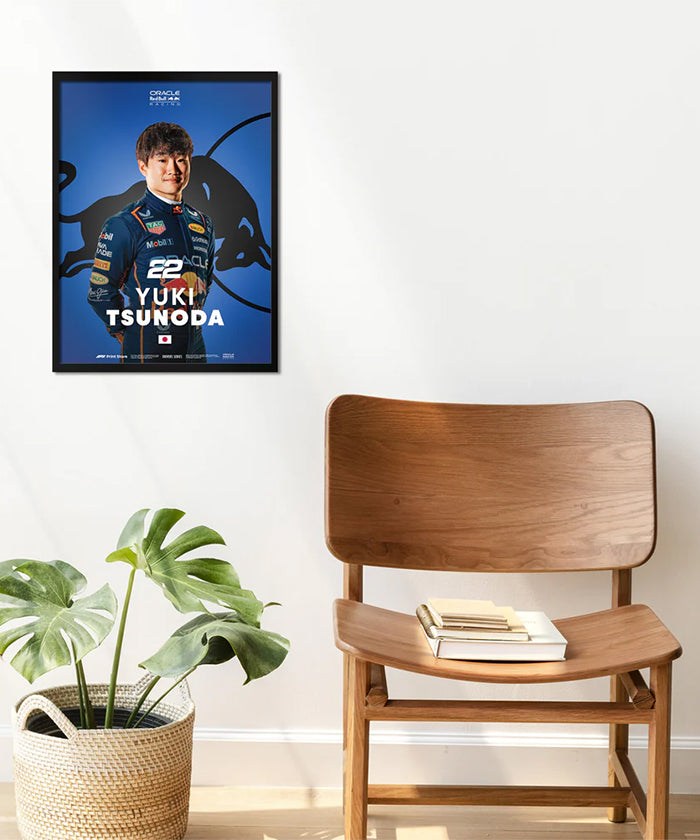 角田裕毅 オラクルレッドブルレーシング ポスター 2025年 30x40cm 額装