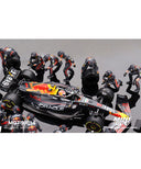 オラクル レッドブル レーシング ホンダ RB19 マックス・フェルスタッペン 2023年 日本GP ピットクルーセット by MINI GT 1/64スケール