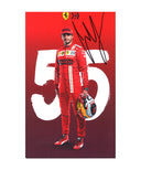 カルロス・サインツ 直筆サイン入りスクーデリア フェラーリチーム 2021年 カード