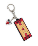 NBA シカゴ·ブルズ／コート柄ラバーキーホルダー