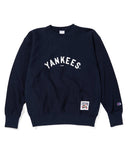 Champion × MLB ヤンキース ビンテージ クルーネックシャツ