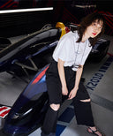 レッドブル レーシング PEPE JEANS バックプリント ルーズ フィット Tシャツ