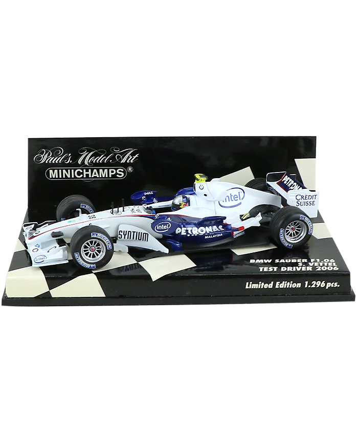 7 アルファロメオ ザウバー 1 43スケール 海外並行品 ミニチャンプス 1 43スケール Bmwザウバー F1 06 セバスチャン ベッテル 06年 テストドライバー F1オフィシャルグッズストア Euro Sports公式通販