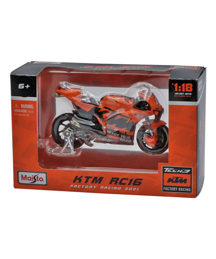 15 / motoGPチーム|バイク関連マイスト 1/18スケール テック3 KTM ファクトリーレーシング KTM RC16 #27 イケル・レクオーナ  2021年 MotoGP F1オフィシャルグッズストア EURO SPORTS公式通販