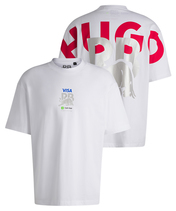 VISA CASH APP RB F1 チーム ライフスタイル コマーシャル ビッグロゴ Tシャツ 2024 ホワイト…