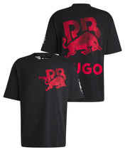 VISA CASH APP RB F1 チーム ライフスタイル コマーシャル グラフィックロゴ Tシャツ 2024 ブラ…