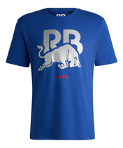 VISA CASH APP RB F1 チーム ライフスタイル コマーシャル ロゴ Tシャツ 2024 ブルー…