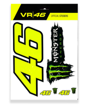 バレンティーノ・ロッシ 46 Monster Energy ラージ ステッカーセット…