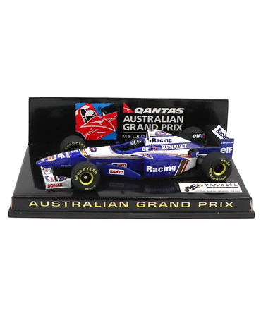 【海外並行品】QANTAS(カンタス航空)1997年オーストラリアGP別注 ミニチャンプス 1/43スケール ウィリアムズ ルノー FW18 デーモン・ヒル