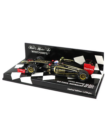 【海外並行品】ミニチャンプス 1/43スケール ロータス ルノー GP R31 ヴィタリー・ペトロフ 2011年オーストリアGP 3位入賞