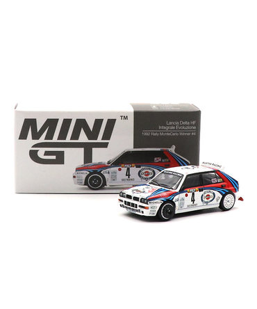 MINIGT 1/64スケール ランチア デルタ HF インテグラーレ エボルツィオーネ 1992年 モンテカルロラリー 優勝