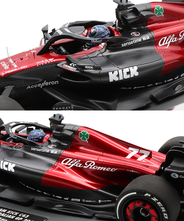 ミニチャンプス 1/18スケール アルファロメオ F1チーム KICK C43 バルテリ・ボッタス 2023年 オーストラリアGP/23f1m/msl