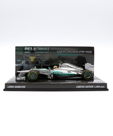 【海外並行品】MBA別注 ミニチャンプス 1/43スケール メルセデスAMGペトロナス F1チーム　ルイス・ハミルトン 2013年ショーカー