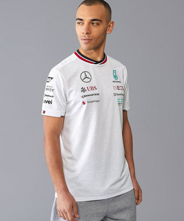 【50%オフセール】メルセデス AMG ペトロナス F1 チーム  ドライバー Tシャツ ホワイト 2024 /TM-W