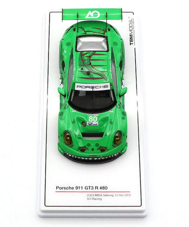 TSMモデル 1/43スケール ポルシェ 911 GT3 R #80 2023年 IMSA セブリング12時間レース GTD AO レーシング