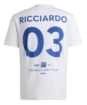 VISA CASH APP RB F1 チーム #03 ダニエル・リカルド Tシャツ 2024 ホワイト