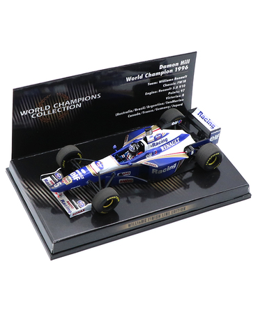 ミニチャンプス 1/43スケール ウィリアムズ ルノー FW18 デーモン・ヒル 1996年 ワールドチャンピオン (ウェザリング仕様）
