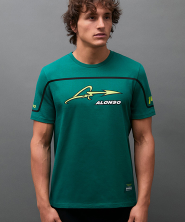 アストンマーチン アラムコ コグ二ザント F1 チーム フェルナンド・アロンソ KIMOA ライフスタイル ヒートバンド Tシャツ グリーン