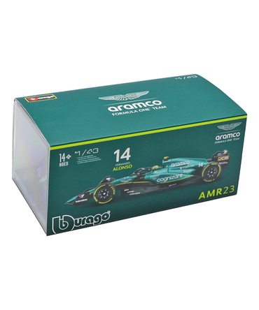 ブラゴ 1/43スケール アストンマーチン アラムコ コグ二ザント F1 チーム AMR23 フェルナンド・アロンソ 2023年(ドライバー付属)/23f1m
