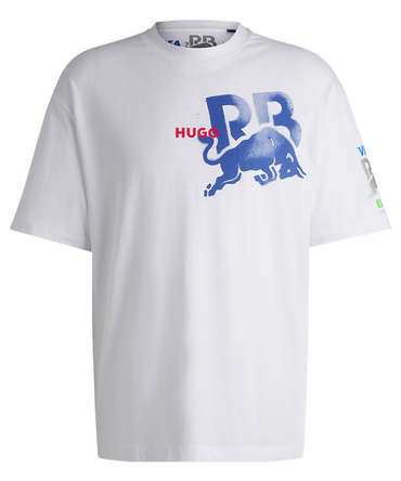 VISA CASH APP RB F1 チーム ライフスタイル コマーシャル グラフィックロゴ Tシャツ 2024 ホワイト