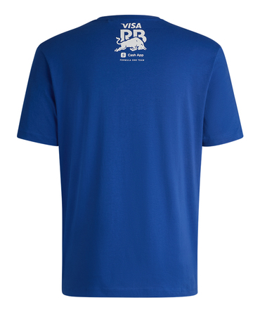 VISA CASH APP RB F1 チーム ライフスタイル コマーシャル ロゴ Tシャツ 2024 ブルー