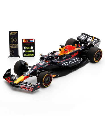 スパーク 1/43スケール オラクル レッドブル レーシング ホンダ RB19 マックス・フェルスタッペン 2023年 カタールGP 優勝 with ピットボード  ドライバーズチャンピオン/ARB/23f1m