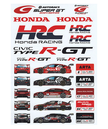 HRC Honda RACING x スーパーGT参戦チームコラボ ステッカーセット