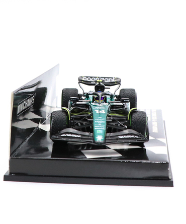 ミニチャンプス 1/43スケール アストンマーチン アラムコ コグ二ザント F1 チーム AMR23 フェルナンド・アロンソ 2023年 モナコGP 2位入賞/23f1m