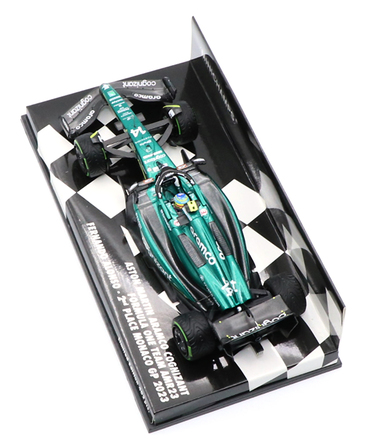 ミニチャンプス 1/43スケール アストンマーチン アラムコ コグ二ザント F1 チーム AMR23 フェルナンド・アロンソ 2023年 モナコGP 2位入賞/23f1m