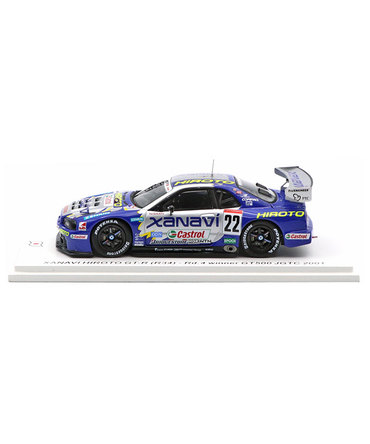 【購入数制限有/おひとり様2台まで】スパーク 1/43スケール ザナヴィ ヒロト 日産 スカイライン GT-R (R34) NO.22 ミハエル・クルム / 田中哲也 2001年 JGTC GT500