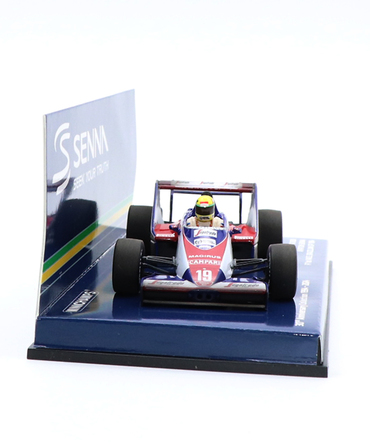 ミニチャンプス 1/43スケール トールマン ハート TG183B アイルトン・セナ 1984年 ブラジルGP F1 1st レース ウェザリング仕様