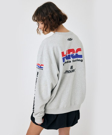 ホンダ HRC MOUSSY SPONSOR ロゴプルオーバー グレー