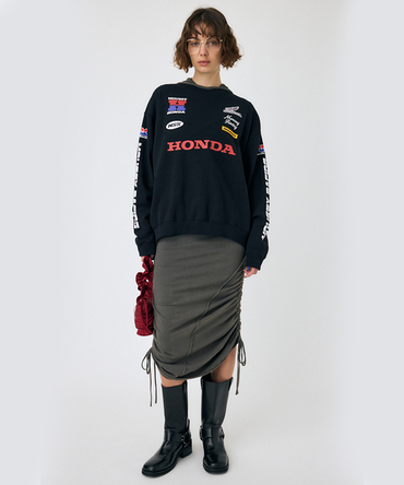 ホンダ HRC MOUSSY SPONSOR ロゴプルオーバー ブラック