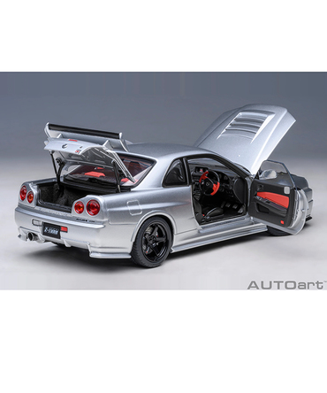 【30%オフセール】オートアート 1/18スケール ニスモ R34 GT-R Z-tune （Z-tune シルバー）/msl