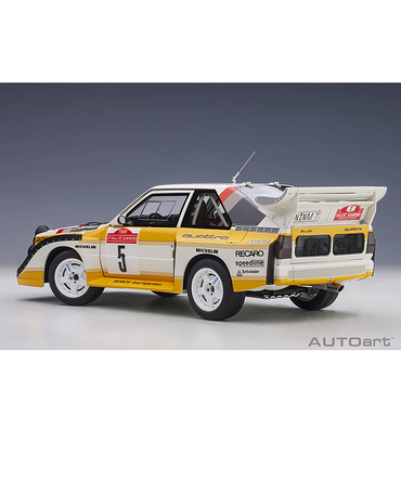 【20%オフセール】オートアート 1/18スケール アウディ スポーツクワトロ S1 WRC 1985 #5 （ロール／ガイストドルファー） サンレモ・ラリー優勝 /msl