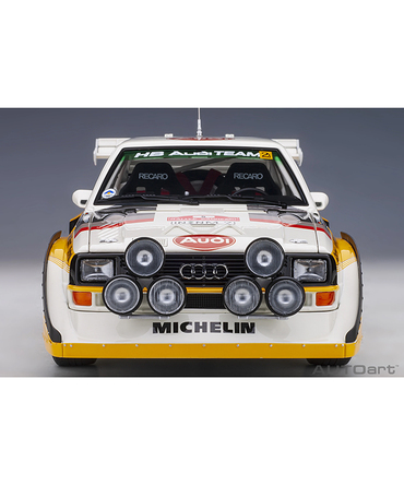 【30%オフセール】オートアート 1/18スケール アウディ スポーツクワトロ S1 WRC 1985 #5 （ロール／ガイストドルファー） サンレモ・ラリー優勝 /msl