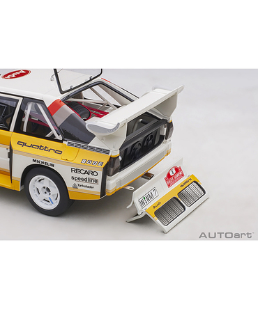 【20%オフセール】オートアート 1/18スケール アウディ スポーツクワトロ S1 WRC 1985 #5 （ロール／ガイストドルファー） サンレモ・ラリー優勝 /msl