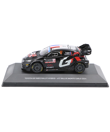 TGR別注 イクソ 1/43スケール トヨタ GR ヤリス ラリー1 ハイブリッド TOYOTA GAZOO Racing WRT 17号車 セバスチャン・オジエ / ヴァンサン・ロンデ 2024年 WRC モンテカルロ ラリー 2位入賞 /TGR_WRC