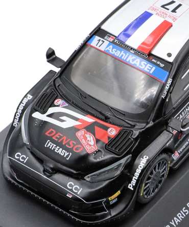 TGR別注 イクソ 1/43スケール トヨタ GR ヤリス ラリー1 ハイブリッド TOYOTA GAZOO Racing WRT 17号車 セバスチャン・オジエ / ヴァンサン・ロンデ 2024年 WRC モンテカルロ ラリー 2位入賞 /TGR_WRC