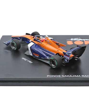 中嶋レーシング別注 スパーク 1/43スケール PONOS Nakajima Racing SF23 スーパーフォーミュラ2024 No.64 山本尚貴 No.65 佐藤蓮 2台セット キャップ付き