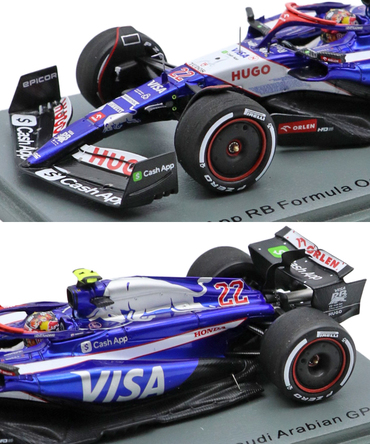 スパーク 1/43スケール VISA CASH APP RB F1 ホンダ VCARB 01 角田裕毅 2024年 サウジアラビアGP /24f1m