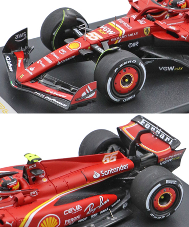 ルックスマート 1/43スケール フェラーリ SF24 カルロス・サインツ 2024年 バーレーンGP 3位入賞/24f1m