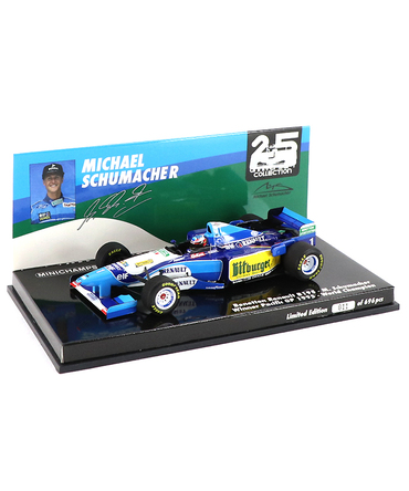 ミニチャンプス 1/43スケール ベネトン ルノー B195 ミハエル・シューマッハー 1995年 パシフィックGP 優勝 ワールドチャンピオン