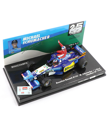 ミニチャンプス 1/43スケール ベネトン ルノー B195 ミハエル・シューマッハー 1995年 カナダGP ライドオン ジャン・アレジ フィギュア付