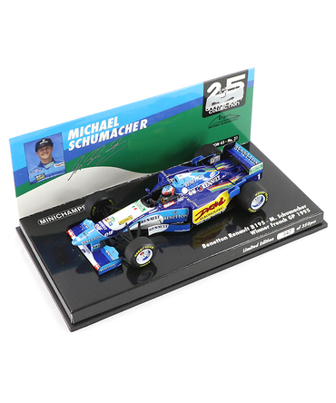 ミニチャンプス 1/43スケール ベネトン ルノー B195 ミハエル・シューマッハー 1995年 フランスGP 優勝