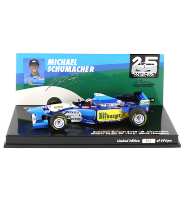 ミニチャンプス 1/43スケール ベネトン ルノー B195 ミハエル・シューマッハー 1995年 パシフィックGP 優勝 ワールドチャンピオン