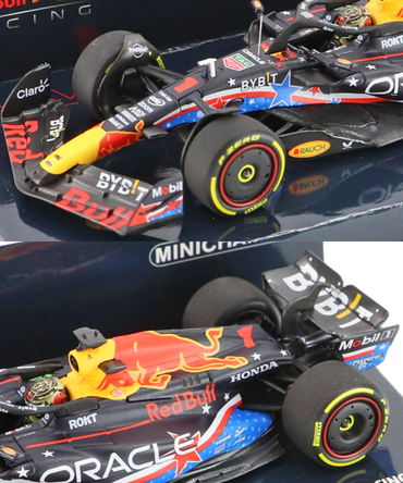 ミニチャンプス 1/43スケール オラクル レッドブル レーシング ホンダ RB19 マックス・フェルスタッペン 2023年 オースティンGP 優勝